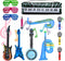 Inflatable Rock Star Toy Set - 12 Pack of Inflatable Instruments for 80s 90s Party Decorations