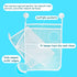 LEEFONE 2 18 14 Inch 4 PCS Mesh Bathtub Toy Holder Bag, x Bath Toy Organizer, Ultra Strong Hooks, White