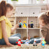 10 Pcs Wooden Dollhouse Family Set, Mini People Figures for Pretend Play Dollhouse Accessories (Fresh Style)