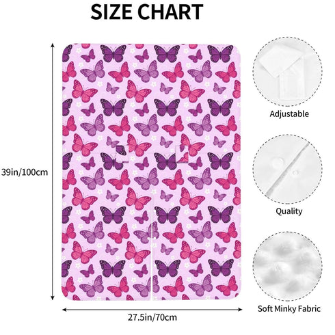 Mcewoel Butterfly Car Seat Canopy Cover for Baby, Nursing Cover for Newborn, Pink Butterfly Baby Girl Stuff Stroller