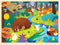 Unique Shape 24 Piece Jigsaw Puzzles for Kids Ages 3-5, Forest Animals, Wooden Puzzle with Storage Tray
