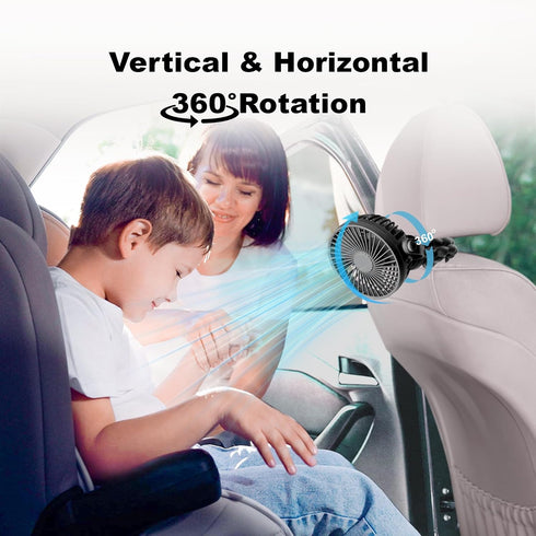 Portable Fan with 20H Battery, Small Clip-On, 360° Rotate, 4000mAh USB Cooling Fan for Travel, Camping, Crib