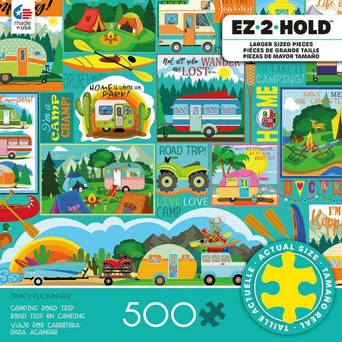 500 Ceaco - Tracy Flickinger - Camping Road Trip - Larger Piece Jigsaw Puzzle