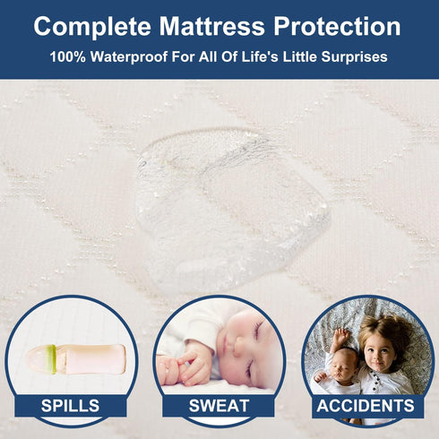 20" 33" 2'' Baby Bassinet Mattress, Breathable, Premium Foam, Hypoallergenic, Non-Toxic, Oval Shaped with Removal