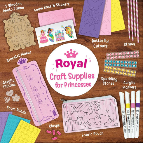 10 6-8 5,6,7,8,9,10,11,12 Imagimake Princess Craft Kit | Mess-Free DIY Activities | Bracelet Making Kit, Unicorn Pouch