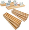 SUTIMSHE Wooden Domino Racks/Trays Set of 8 Natural Domino Trays Holders Organizer for
