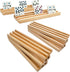 SUTIMSHE Wooden Domino Racks/Trays Set of 8 Natural Domino Trays Holders Organizer for