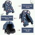 Car Seat Cover Baby, Peekaboo Opening Carseat Covers Baby Boy, Minky Infant Car Seat Canopy, Multi-Use Cover Protecting