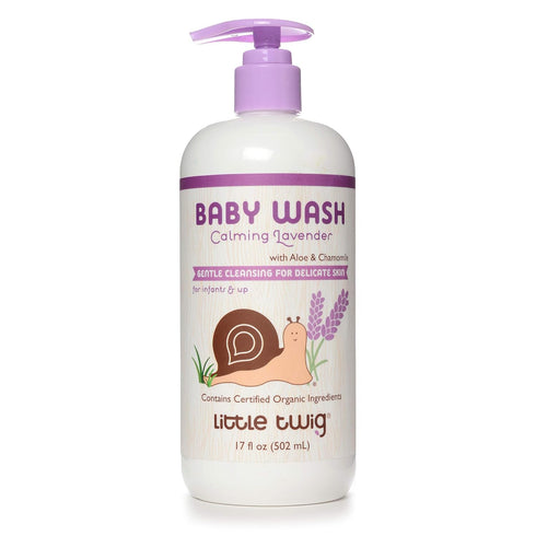 Little Twig 2-in-1 Baby Wash, Hypoallergenic Body Wash with Organic Ingredients, Calming Lavender, 17 fl. oz.