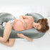 BALAPET Silky Satin Pregnancy Pillow Cover (ONLY Pillowcase), C Shaped Large Luxurious Smooth Maternity Pillow Cover