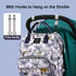 Ybberik Backpack, Diaper Bag Multifunction Waterproof Diaper Changing Bag with Insulated Pockets, Stroller Straps