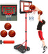 Boys Toy Gifts for 3-8 Years Old, Adjustable Height Kids Basketball Hoop 3.5FT-6.2FT, Indoor Outdoor Game Gifts