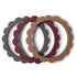 mushie Flower Teether Bracelet, 3-Pack (Dried Thyme/Berry/Natural)