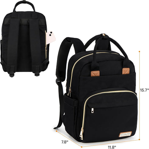 Backpack, Pack RUVALINO Diaper Bag Multifunction Travel Maternity Baby Changing Bags, Large Capacity, Waterproof, Deep