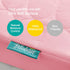 2 Pack, 52" 28" Biloban Crib Mattress Protector Waterproof, Quilted, Absorbent, Noiseless, x Pink