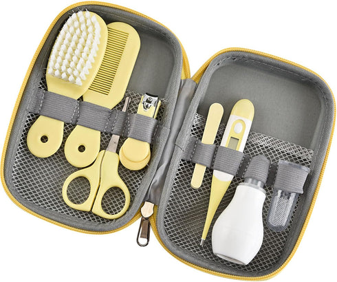 JTLB Baby Grooming Kit, Hair Brush Nail Clipper Nose Cleaner Finger Toothbrush Scissor