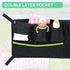 Stroller Wagon Cargo Net,Double-Layer Side Pockets Attachment for WONDERFOLD,Foldable Mesh Sorting Organizer Bag