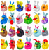 24 3D Pcs Prefilled Easter Eggs with Print Easter Ducks Toys Inside for Kids Girls Boys Easter Basket Stuffers Party