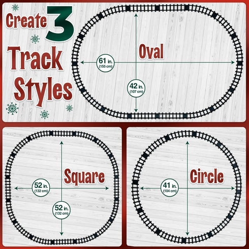 stargo Set 3+ Christmas Train for Under The Tree with Lights, Music, Sounds, and Steam Electric Train with On/Off