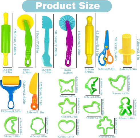 Yiklucg 24 Sets 3-4-8 Unleash Creativity with Pcs Play Dough Tools Dough Accessories.Ideal as a Gift for Kids Aged
