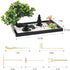 Set Zen Garden Kit for Desk Decor - Premium Beautiful Japanese Mini Sand Box Home, Office with Black Wooden Tray, White