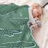 KICPOAY Cute Alligator Crocodile Dinosaur Baby Swaddle Blanket for Boys and Girls, Muslin Baby Receiving Swaddle