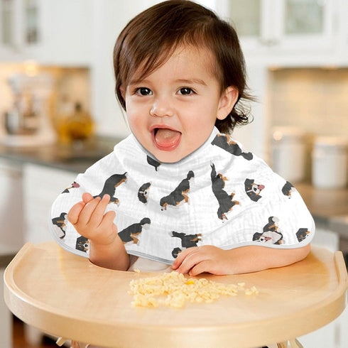 Set 4 Pack vvfelixl Baby Burp Cloths Bernese Mountain Dog Baby Newborn Cotton Burping Cloths Baby Washcloths