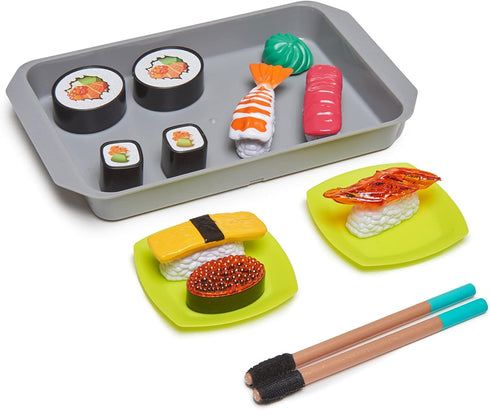 Toy Chef Complete Sushi Restaurant Pretend Play Set, Childrens Pretend Food and Chopsticks, Play