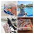 ALVABABY 3pcs Baby Cloth Diaper Wet Dry Bags, Waterproof Reusable with Two Zippered Pockets, Travel Beach Pool