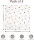 3-Pack 100% 47 47 Inches Cotton Muslin Swaddle Blankets, Large x Breathable Soft Receiving Blankets for Newborns