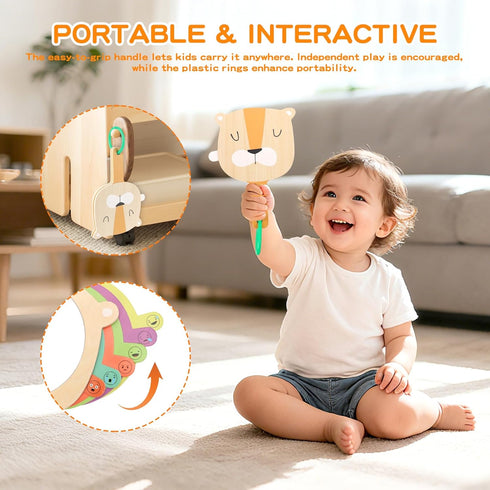 Flyxingxia 6-12 7 1 Montessori Toys for Babies Months, in Wooden Educational Development Toys Sensory Learning Gift