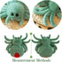 Soft Fur Huggable Green Spider Plush Toy, Adorable 9.8-inch Jumping Spider Doll for Kids & Adults
