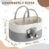 FoldTier Elephant Diaper Caddy Organizer Elephant Cart Storage for Nursery with Handle Baby Shower Basket Gift Baby
