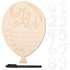 XIHIRCD Baby Announcement Sign, Premium Poplar Plywood Balloon Shape Baby Birth Announcement Sign