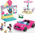 Mega Barbie Car Building Toys Playset, Pink Convertible & Ice Cream Stand with 225 Pieces, 2 Micro-Dolls