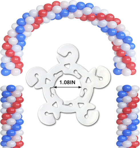 40 PCS Flower-Shaped Balloon Clips and 40PCS “H” Shaped Balloon Connectors for Arch, Column Stand, and Balloon Flowers