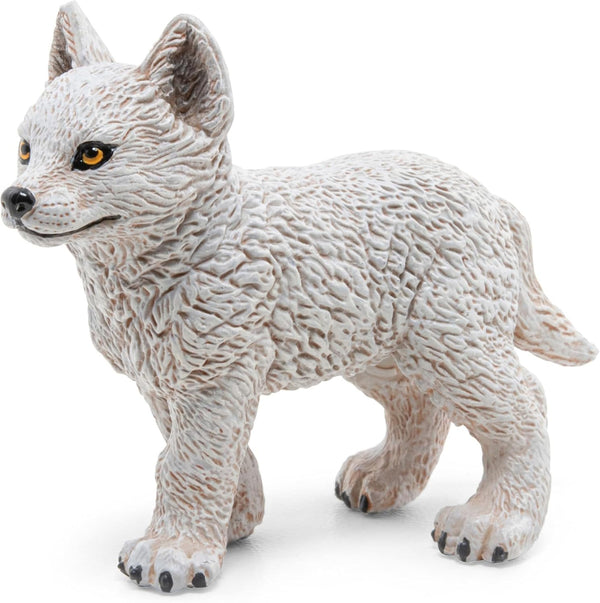 Papo Hand-Painted Wild Animal Kingdom Young Polar Wolf Figurine 50228 - Collectible for Children Ages 3 and Up