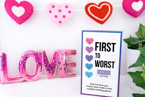 First to Worst Party Game Couples Connection | Adult Relationship Card Game for Date Nights | Funny Ranking & Guessing