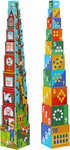 Animal Sorting and Stacking Blocks - Educational ABC & Numbers Toy for Babies and Toddlers, Montessori Learning Tower