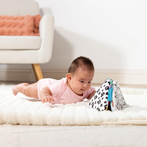 Melissa & Doug Ocean Tummy Time Triangle Infant Toy, Soft Sensory Floor Toy with Textures & Mirror for Newborns to 6