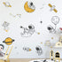 RARJSM Wall Stickers, Astronaut Planet Outer Space Stars DIY Vinyl Removable Large Decals for Kids Bedroom Living Room