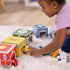 Melissa & Doug Nesting and Sorting Blocks - 6 Buildings, 6 Wooden Vehicles, FSC Certified