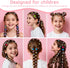 3 4 5 6 8-12 CLRDZN Hair Gem Stamper Kit,Hair Ties and Hair Clips Bling Hair Jewels for Girls Toys, Hair Styling Tool