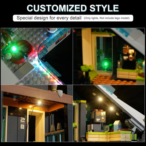 LED Lighting Kit for Lego City Ski and Climbing Center - Compatible with Lego 60366 Building Block Models (Not Include