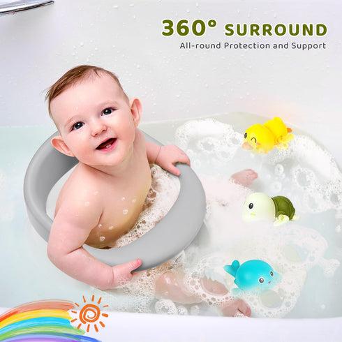 JOY ANAN 6-12-24 Baby Bath Seat, Infant/Toddler Sit Up Bathtub Seat for Months, Baby Bath Essentials, Great Shower