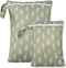 2 Sizes Wet Bags, Waterproof Storage Bag for Baby Diapers and Pump