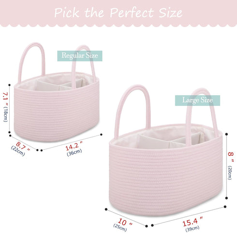 COMSE Baby Diaper Caddy Organizer, Car Caddy, Diaper Change Organizer, Gift Baskets Empty, Portable Tote Bag