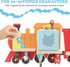 1/2 30~40 for Tonies Box Tonies Figures Organizer Storage Shelf Wall Mounted, Colorful Little Five-Train Magnetic