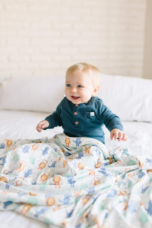 Max Premium Knit Baby Swaddle Blanket in Copper Pearl - Large Size
