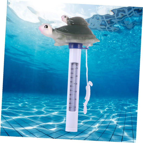Swimming 0-50c TOYANDONA Floating Turtle Shape Pool Thermometer with String, Waterproof Cartoon Tortoise Thermometer
